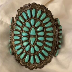 Navajo Turquoise and Sterling Silver Cuff